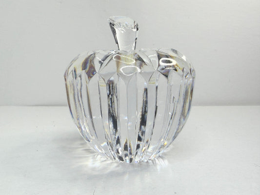 Signed Waterford Crystal APPLE Paperweight, Sculpture, Figurine - The Big Apple S256