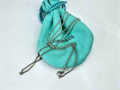 Tiffany & Co Sterling Silver 24" Chain Necklace Classic Pendant Chain 2.6gJR2097