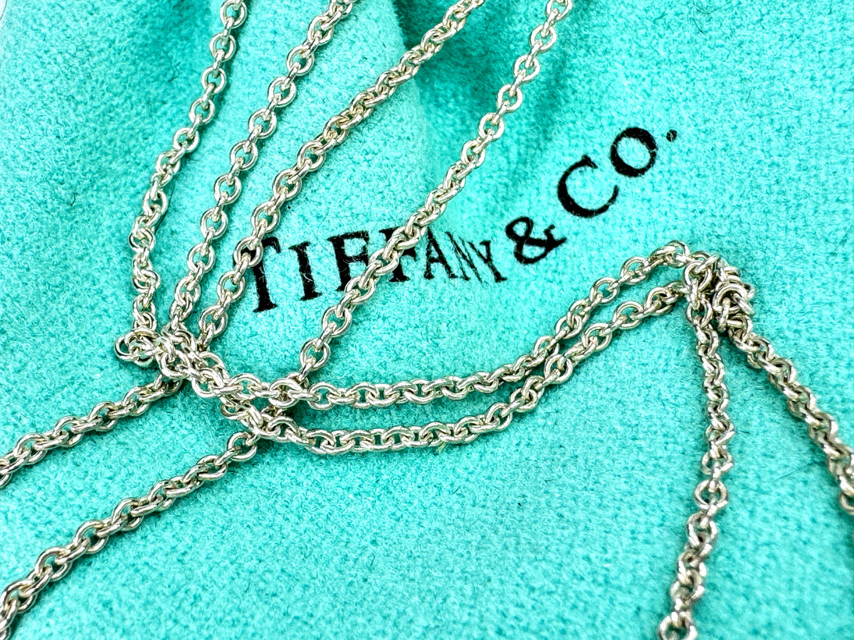 Tiffany & Co Sterling Silver 24" Chain Necklace Classic Pendant Chain 2.6gJR2097