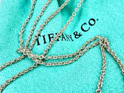 Tiffany & Co Sterling Silver 24" Chain Necklace Classic Pendant Chain 2.6gJR2097