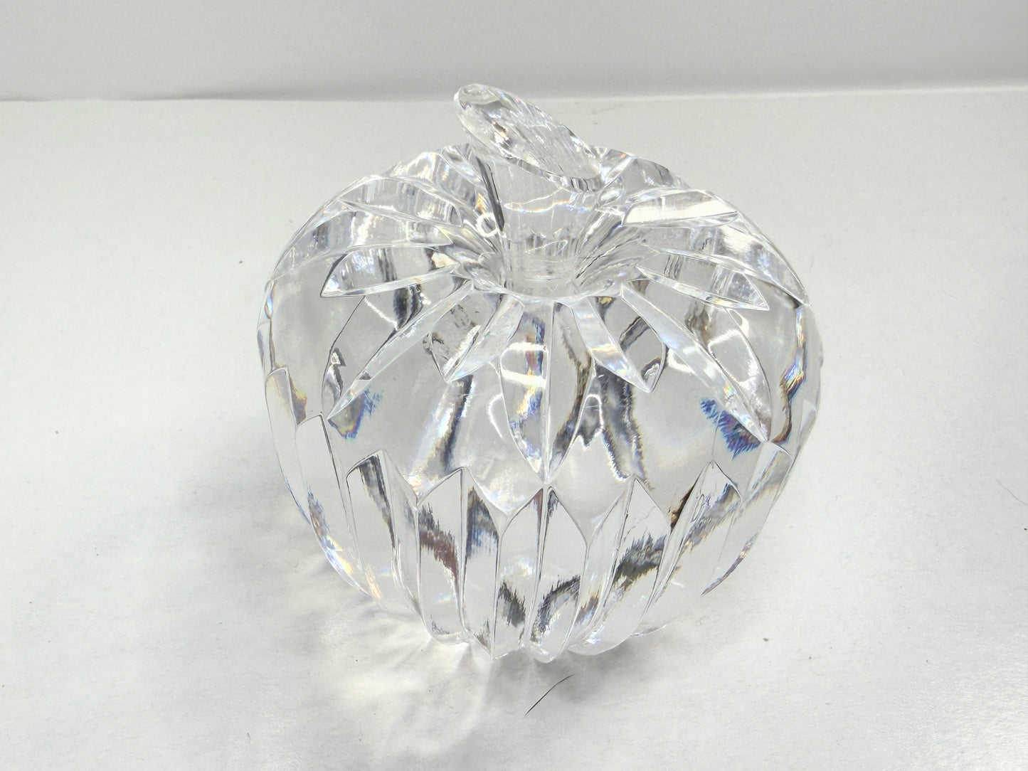 Signed Waterford Crystal APPLE Paperweight, Sculpture, Figurine - The Big Apple S256