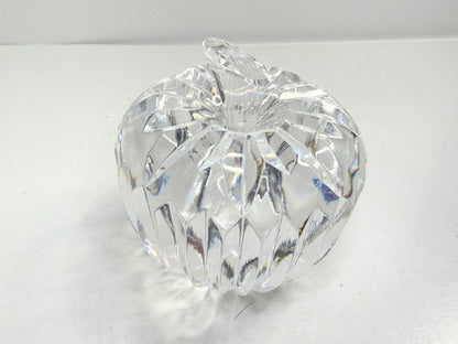 Signed Waterford Crystal APPLE Paperweight, Sculpture, Figurine - The Big Apple S256