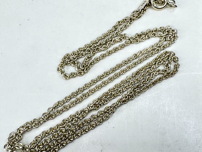 Tiffany & Co Sterling Silver 24" Chain Necklace Classic Pendant Chain 2.6gJR2097