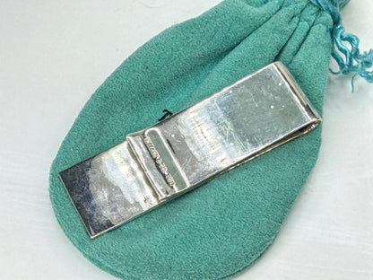Vintage Tiffany & Co 1837 Sterling Silver Money Clip 925 23.2g with pouch SS494