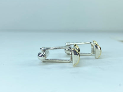 Tiffany & Co Estate Cufflinks 18k Gold Sterling Silver 10.5g JR9569