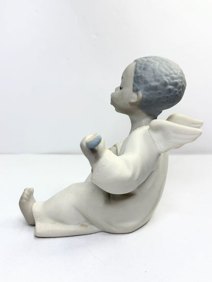 Matte Lladro Black Legacy Collection Angel Boy with Mandolin #4537 A769