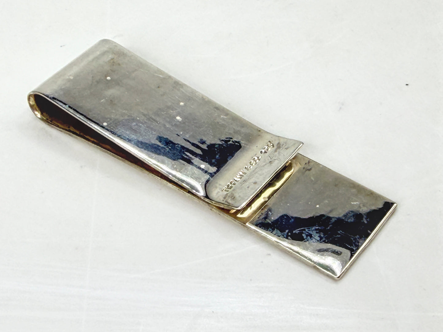 Vintage Tiffany & Co 1837 Sterling Silver Money Clip 925 23.2g with pouch SS494