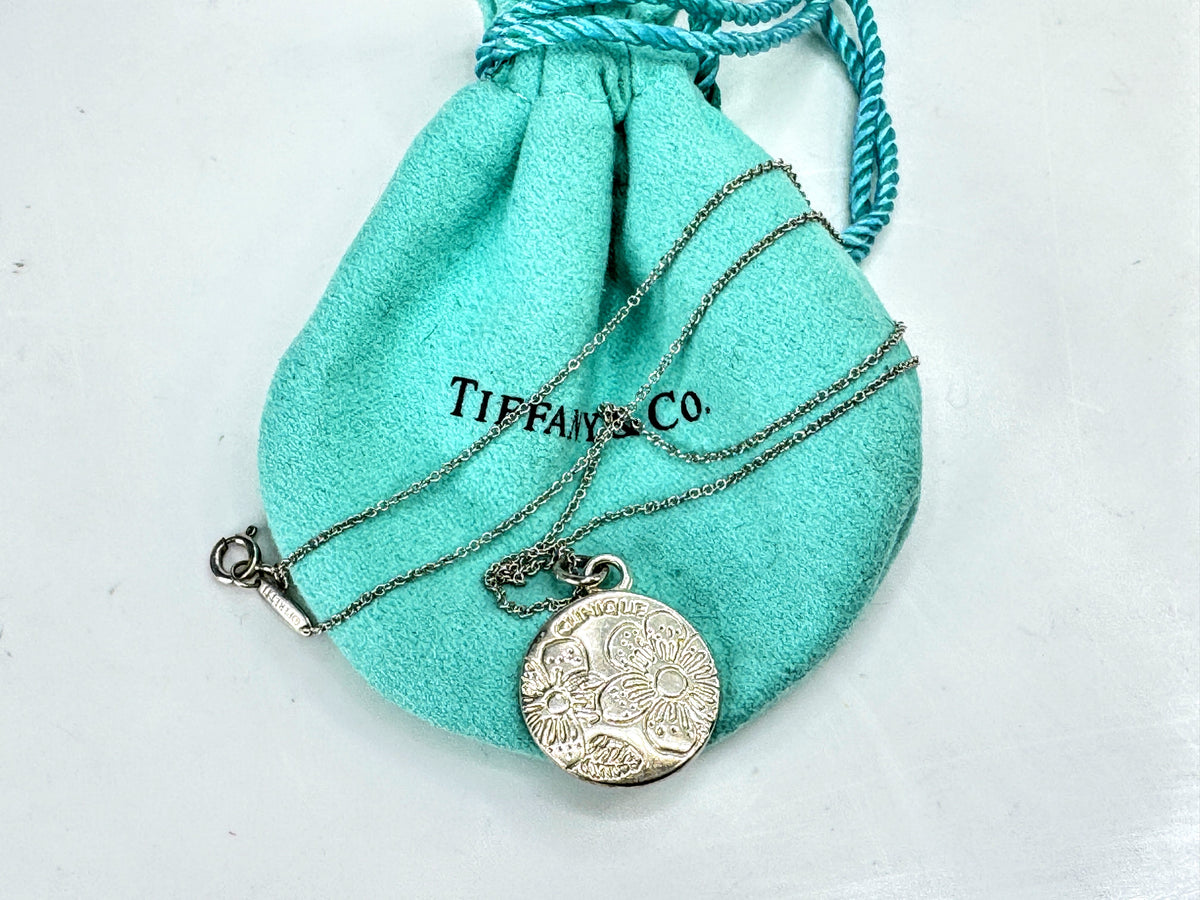 Rare Tiffany & Co. Clinique Floral Sterling Silver Necklace 16" 5.8g JR2099