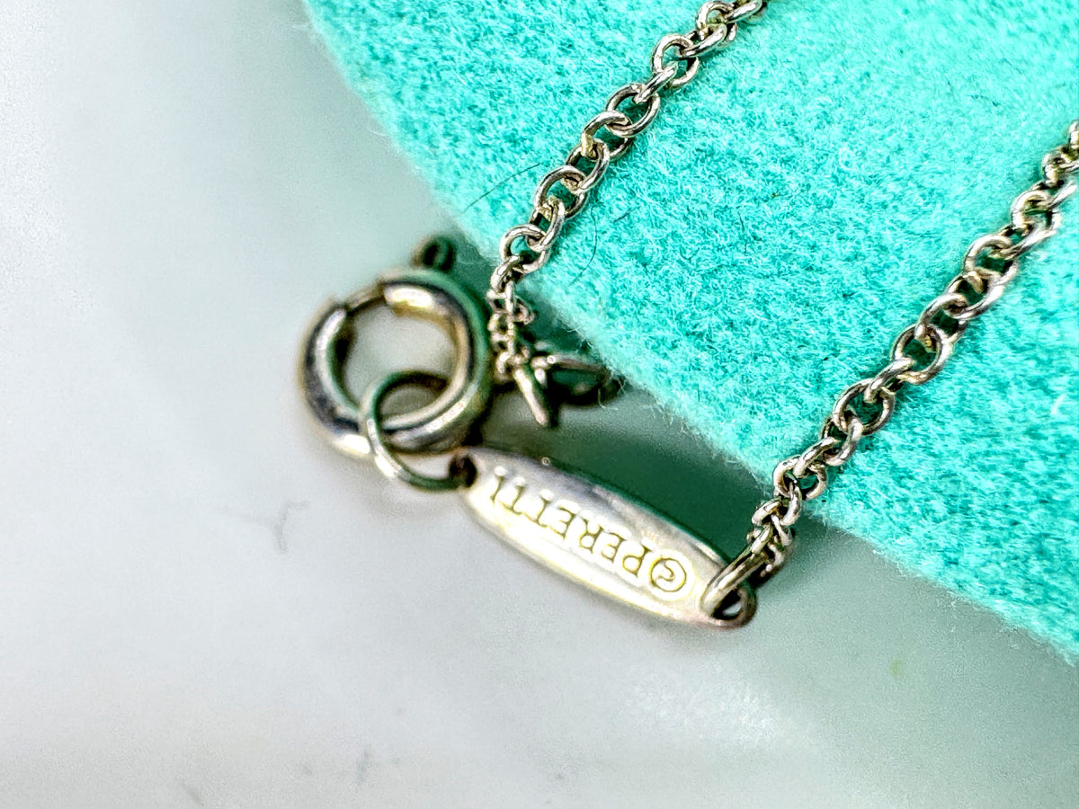 Rare Tiffany & Co. Clinique Floral Sterling Silver Necklace 16" 5.8g JR2099