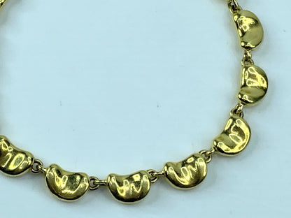 TIFFANY & Co. Elsa Peretti 18K Yellow Gold BEAN© Link Bracelet 7.5" 30g JR719
