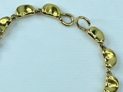 TIFFANY & Co. Elsa Peretti 18K Yellow Gold BEAN© Link Bracelet 7.5" 30g JR719