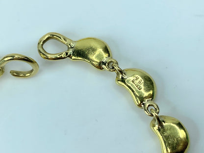 TIFFANY & Co. Elsa Peretti 18K Yellow Gold BEAN© Link Bracelet 7.5" 30g JR719