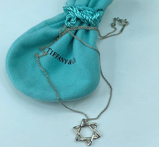 Tiffany & Co. Elsa Peretti Star of David 16" Necklace 2.2grams 16.0" JR737