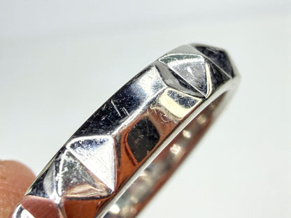 Tiffany & Co. Platinum 950 geometric 4mm Wedding Band Ring Size 9.75 9.5g JR1994