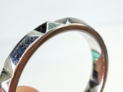Tiffany & Co. Platinum 950 geometric 4mm Wedding Band Ring Size 9.75 9.5g JR1994