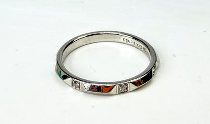 Tiffany & Co. Tiffany True PT950 Platinum 7 Diamond Band Ring Size 9.75 JR1996