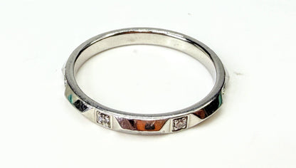 Tiffany & Co. Tiffany True PT950 Platinum 7 Diamond Band Ring Size 9.75 JR1996