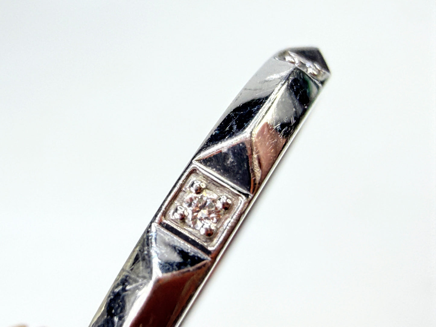 Tiffany & Co. Tiffany True PT950 Platinum 7 Diamond Band Ring Size 9.75 JR1996