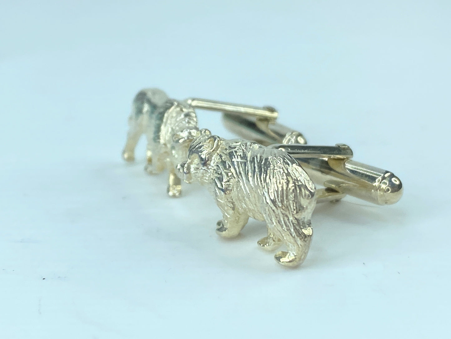 Tiffany & Co. figural Bear and Bull Sterling Silver Cufflinks 9.2g JR9576