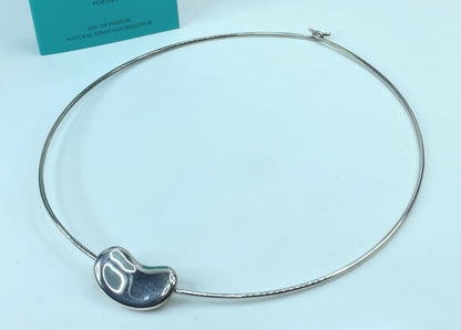 Tiffany & Co. 25.0mm Large Bean Design Elsa Peretti Wire collar choker 16" JR707