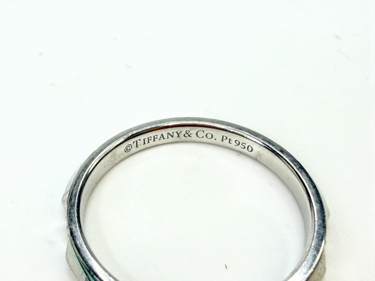 Tiffany & Co. Tiffany True PT950 Platinum 7 Diamond Band Ring Size 9.75 JR1996