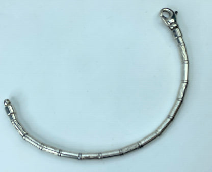 Tiffany & Co Zig Zag Aztec Bead Bracelet Sterling Silver 7.5" Germany 7.5" JR724