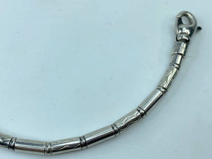 Tiffany & Co Zig Zag Aztec Bead Bracelet Sterling Silver 7.5" Germany 7.5" JR724
