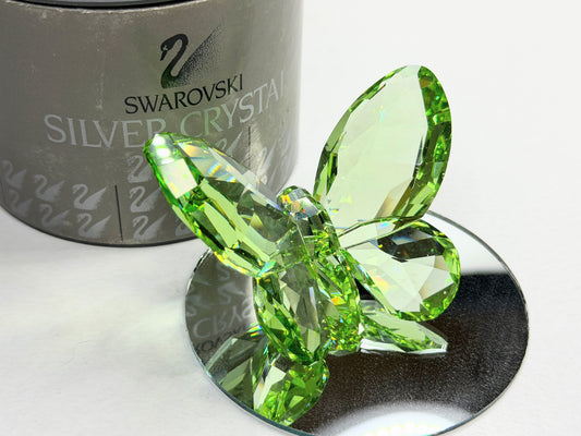 Swarovski Peridot Brilliant Butterfly Crystal Figurine Austria S263