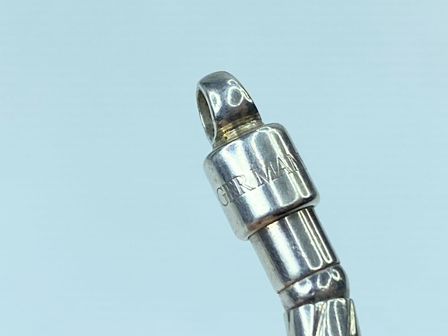 Tiffany & Co Zig Zag Aztec Bead Bracelet Sterling Silver 7.5" Germany 7.5" JR724