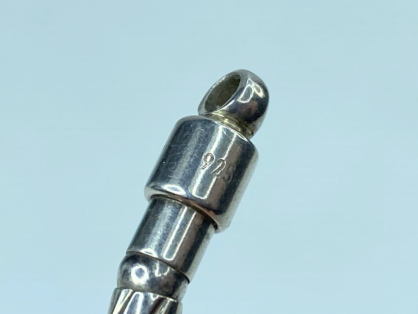 Tiffany & Co Zig Zag Aztec Bead Bracelet Sterling Silver 7.5" Germany 7.5" JR724