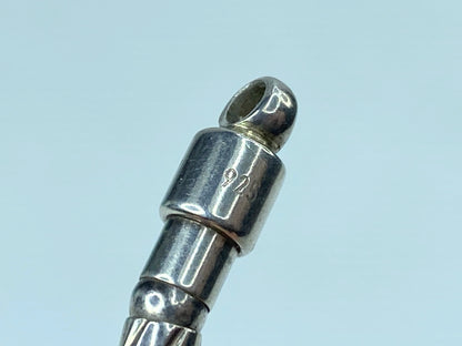 Tiffany & Co Zig Zag Aztec Bead Bracelet Sterling Silver 7.5" Germany 7.5" JR724
