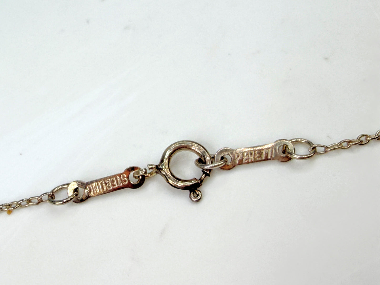 Tiffany & Co. Elsa Peretti Sterling Silver Alphabet K Necklace 17" w/pouchJR1999