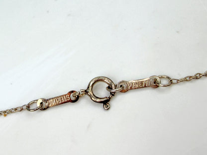 Tiffany & Co. Elsa Peretti Sterling Silver Alphabet K Necklace 17" w/pouchJR1999