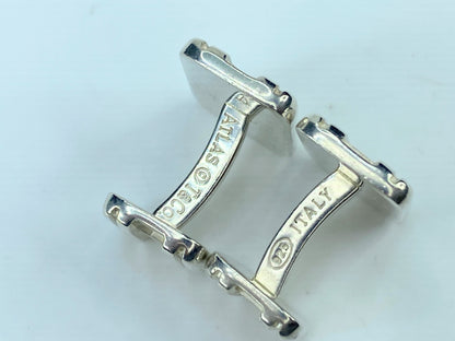 Italy Tiffany & Co Sterling Silver Atlas Roman Numeral Cufflink 15.5g JR9578