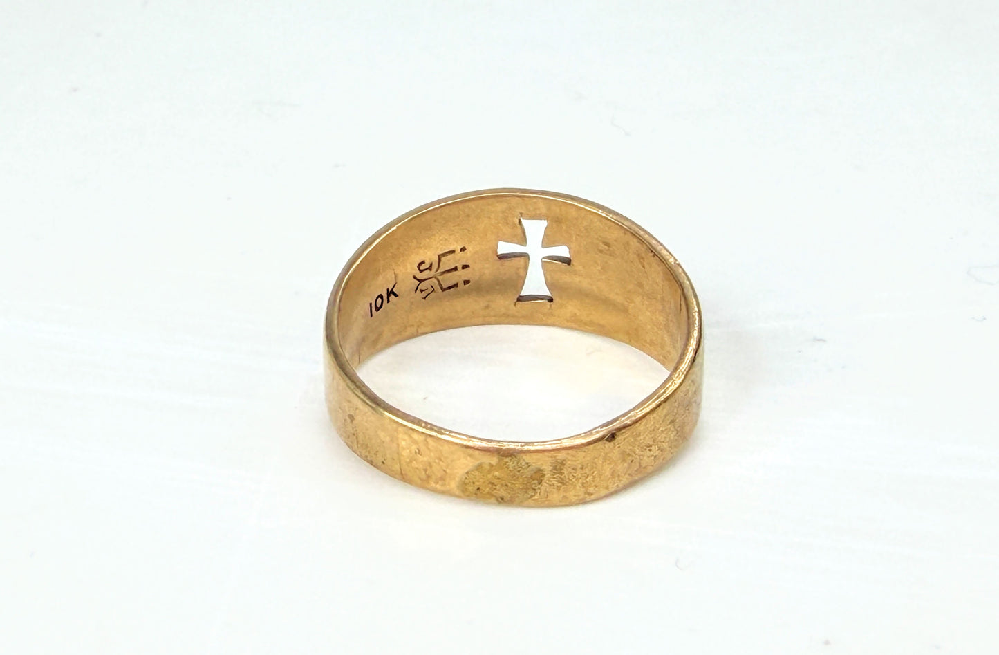 Vintage James Avery 10K Gold Narrow Crosslet Cutout Cross Ring Size 6 JR2002
