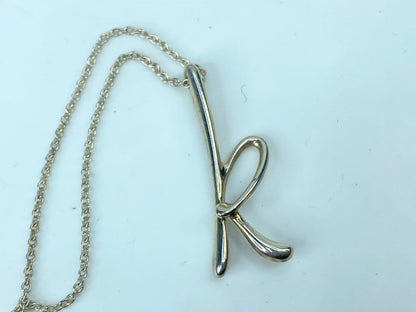 Tiffany & Co Elsa Peretti Alphabet Sterling Silver "k" Initial Necklace JR722