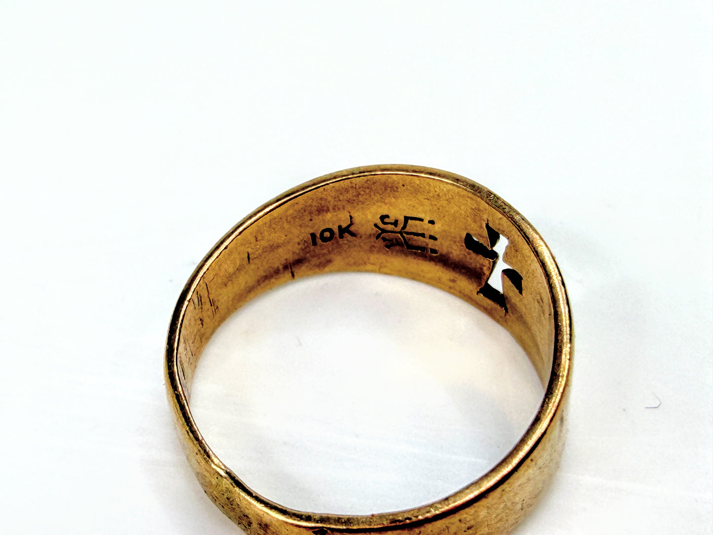 Vintage James Avery 10K Gold Narrow Crosslet Cutout Cross Ring Size 6 JR2002