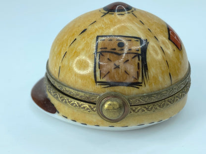 Limoges France - Hand Painted Cap Hat Travel Fun  A24