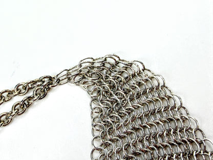 Tiffany Co. Elsa Peretti Sterling Silver Mesh Fringe Pearl Necklace 3.8g JR2003