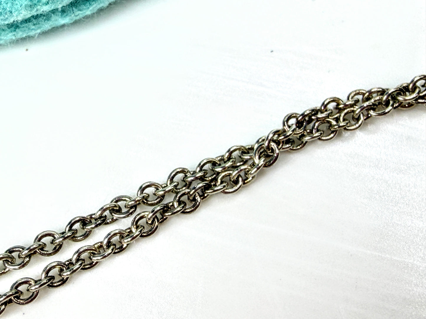 Tiffany Co. Elsa Peretti Sterling Silver Mesh Fringe Pearl Necklace 3.8g JR2003