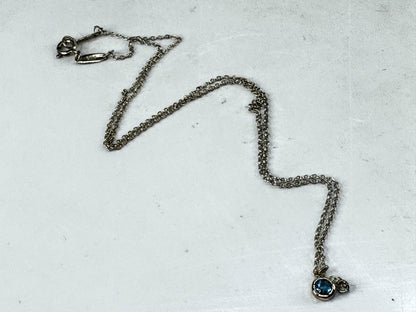 Tiffany & Co Elsa Peretti Color by the Yard Aquamarine Necklace 16.5" 1.4gJR2009