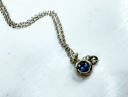 Tiffany & Co Elsa Peretti Color by the Yard Aquamarine Necklace 16.5" 1.4gJR2009