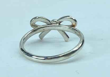 Tiffany & Co. Sterling Silver 925 Pretty Bow Ring size 7 JR725