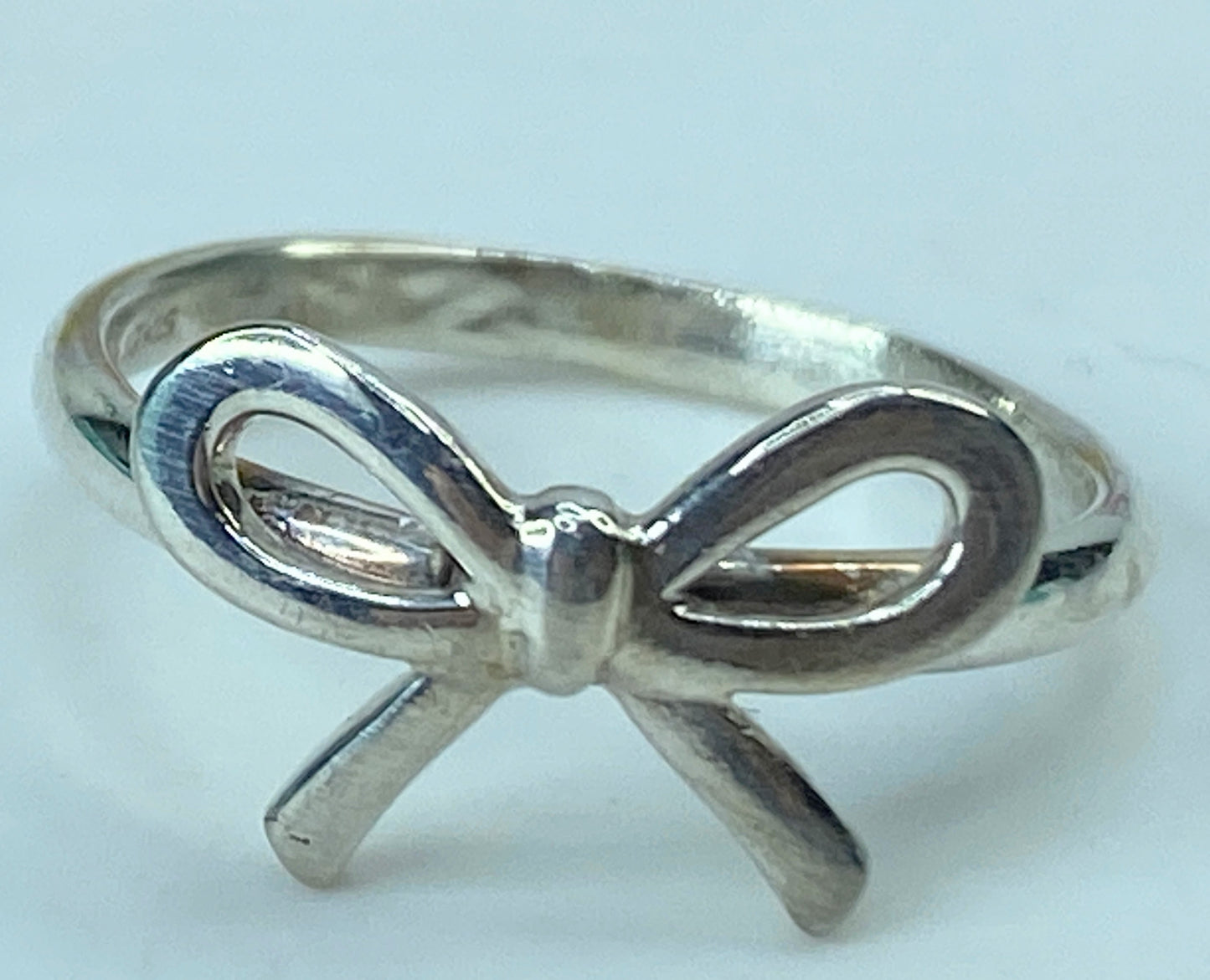 Tiffany & Co. Sterling Silver 925 Pretty Bow Ring size 7 JR725
