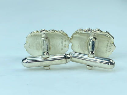 Tiffany & Co. Sterling Silver and 18K Gold "Shrimp Twist" CuffLink 14.3g JR9583