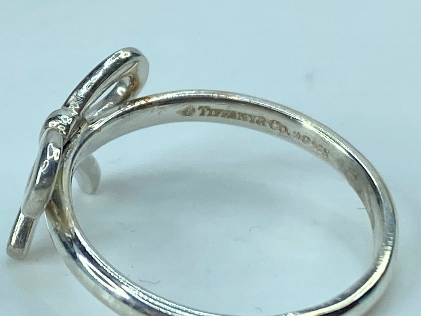 Tiffany & Co. Sterling Silver 925 Pretty Bow Ring size 7 JR725