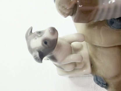 Lladró Pierrot with Puppy and Ball Figurine, Retired 2007 Handcrafted Spain A775