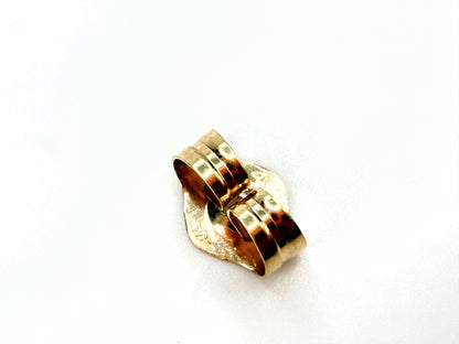 Vintage 14K Gold Pearl Nest Swirl Stud Earrings 7mm Pearl 11mm JR1939