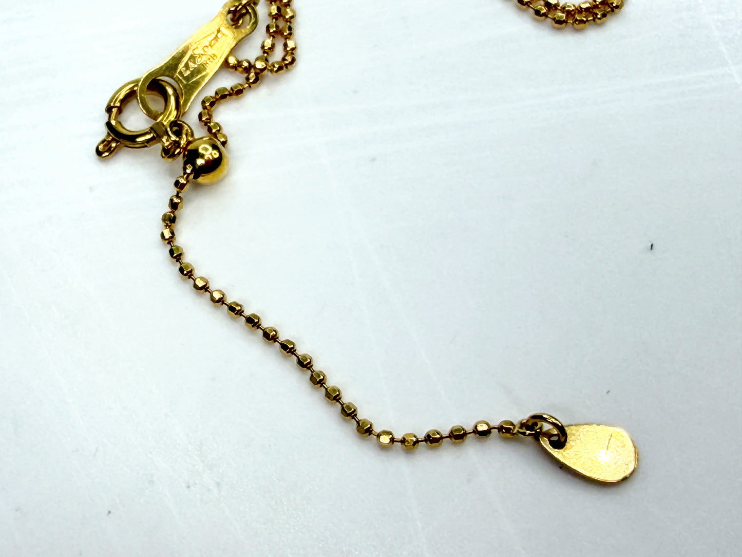 18K Gold 1.14ct Champagne Diamond Moving Teardrop Pendant Necklace JR1940
