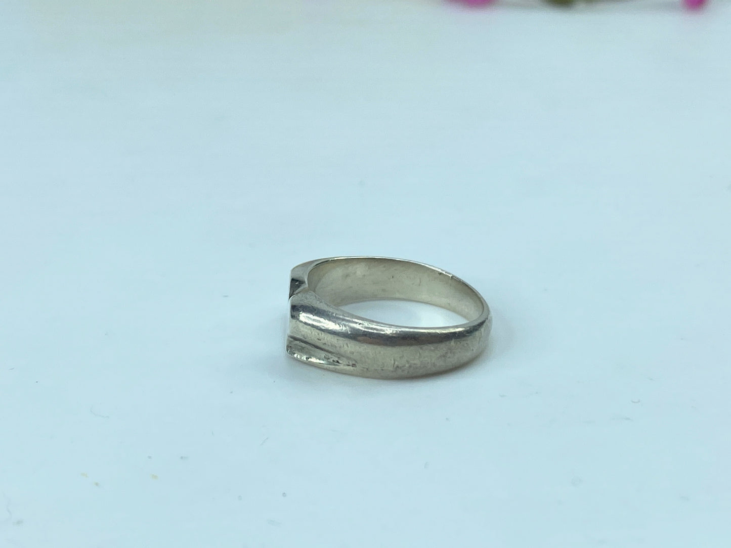Tiffany & Co. Sterling silver wavy heart ring size 6 JR728